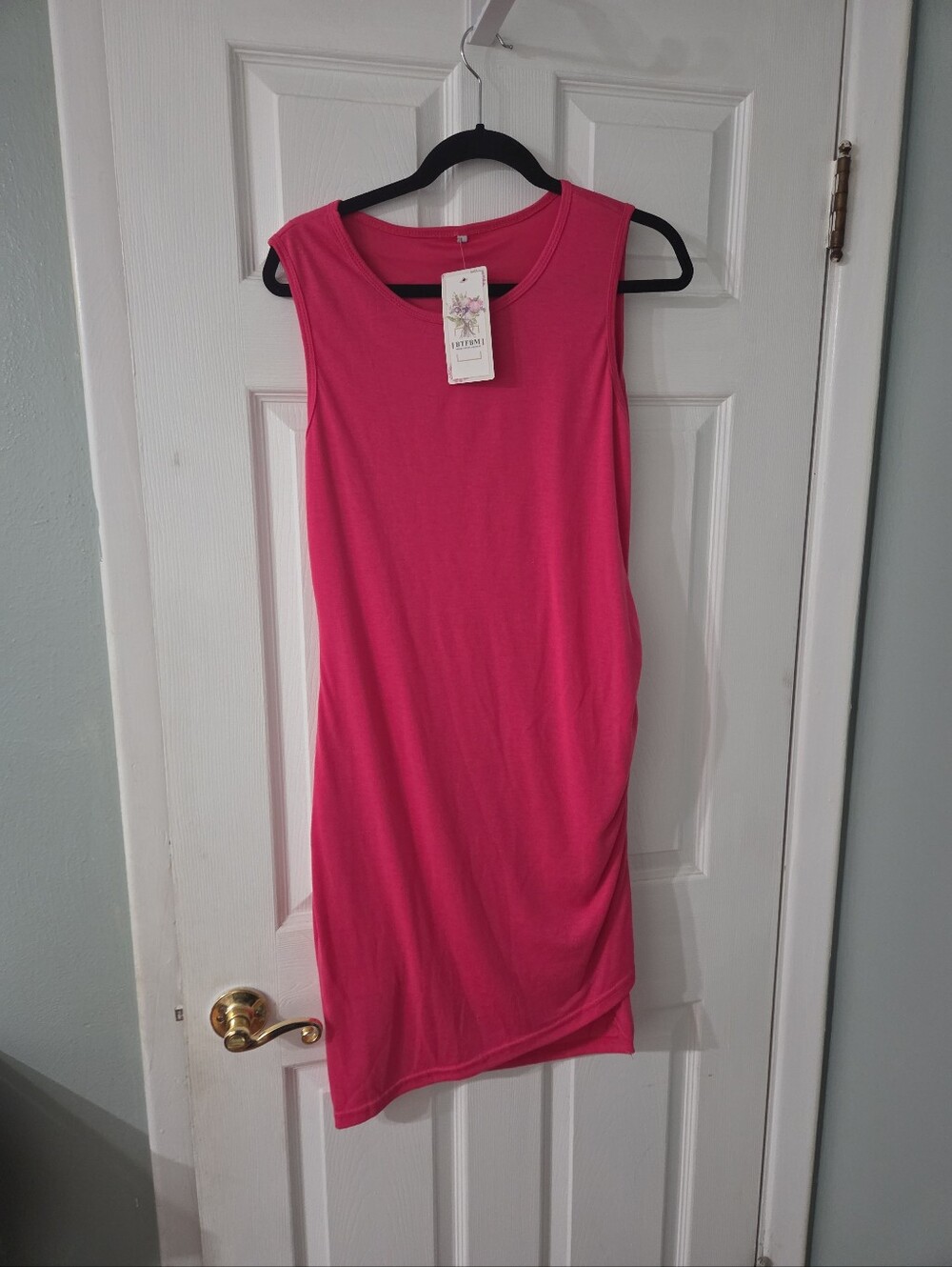 BTFBM Hot Pink Lined Maternity Dress..L.  NWT
